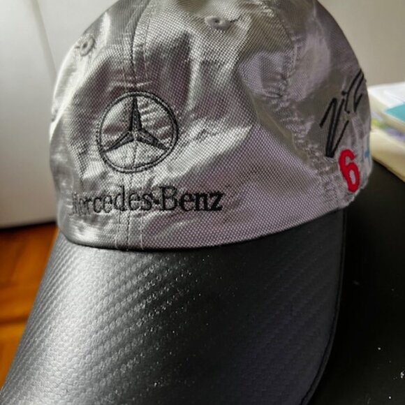New Vintage Mercedes Benz Silver/Black Snapback Hat Cap Rare - Picture 6 of 6